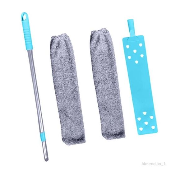 TIHOOK Kit 63 Aimants à Poussière + Poignée Télescopique Longue & Courtes – Nettoyage Électrostatique Parfait Pour Maison, Voiture & Écrans