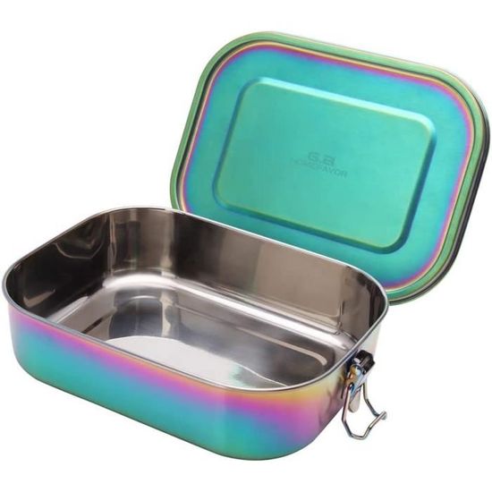 burkfeeg Boîte à Lunch En Acier Inoxydable, 850ml Boîte à Lunch étanche, Boite à Gouter, Boîte Bento En Acier Inoxydable Pour Bureau, Voyage, Camping, Pour Enfants Et Adultes burkfeeg Boîte à Lunch En Acier Inoxydable, 850ml Boîte à Lunch étanche, Boite à Gouter, Boîte Bento En Acier Inoxydable Pour Bureau, Voyage, Camping, Pour Enfants Et Adultes