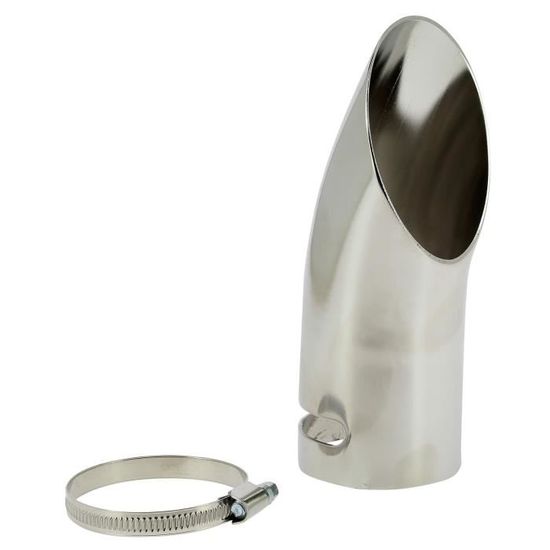Embout D'Échappement Coudé 140° - Chromé - Pour Tuyaux 40 à 60mm - Pilot