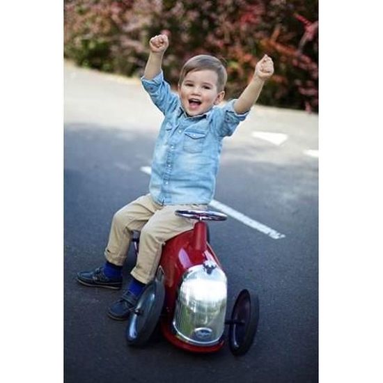 Porteur Rider Rouge - BAGHERA - Grand porteur tout en métal avec grandes roues pour enfants dès 2 ans