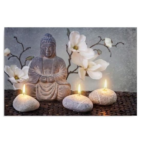 3 Pcs Fleurs Bleu Marine Or Feuilles De Coco Tableau Décoration Murale Salon Impression Sur Toile Image Sur Toile Abstraite Peintures Sur Toile Décoration Murale Pour Chambre Maison Bain 30x40cmx3pcs