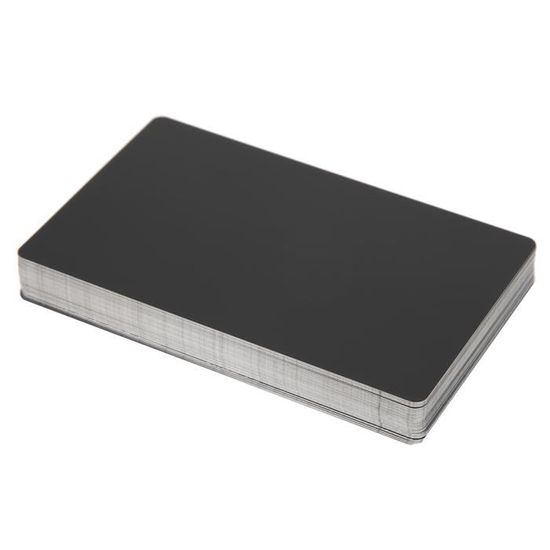 Carte de visite aluminium noir Carte de visite aluminium noir