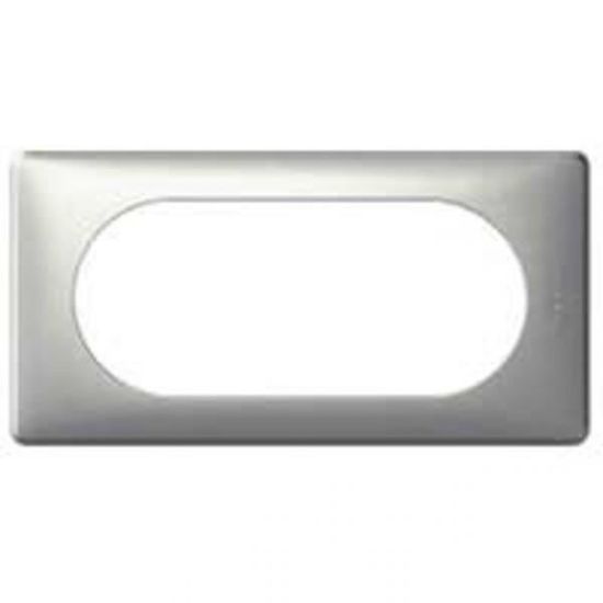 Plaque Plastique Bombée Compatible Bticino Living Light - 7 Modules - Titane