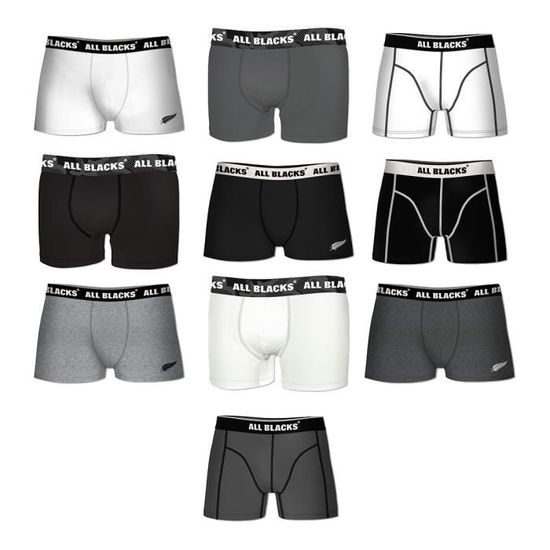 Boxer Homme All Black Sport Confort et elegance Assortiment modeles photos selon arrivages Pack de 6 Boxers Surprise en coton