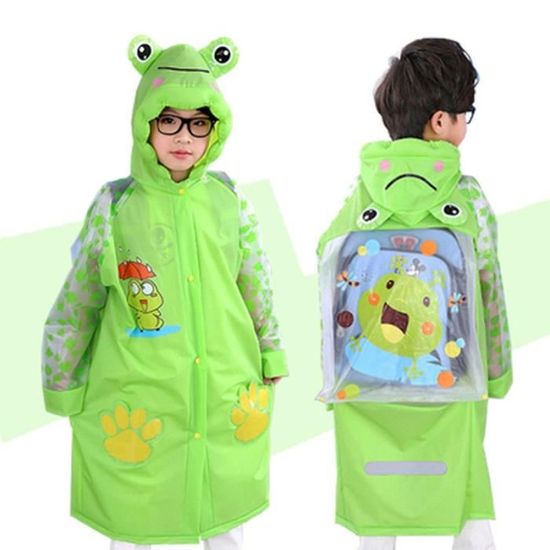 Imperméable Fille Avec Capuche Et Poches - Léger, Pour L'école Et Activités Extérieures - Taille 3 à 14 Ans
