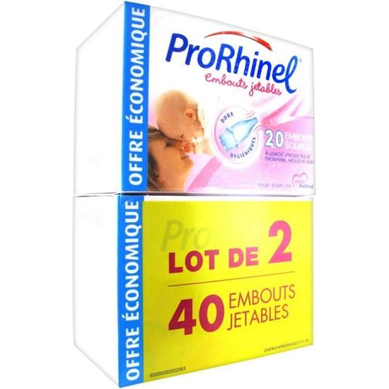 ProRhinel Embouts jetables souples mouche-bébé x 20 Lot de 3