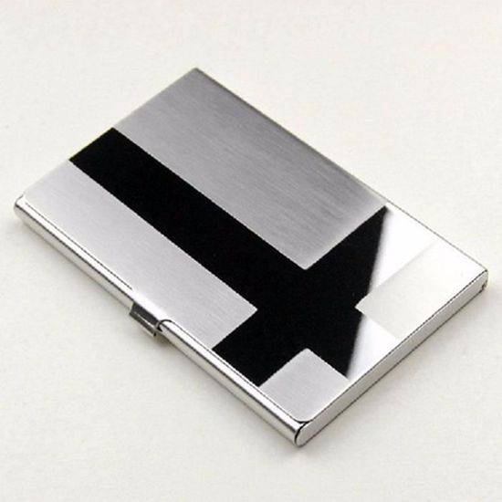 Porte Cartes De Visite Argenté Personnalisé