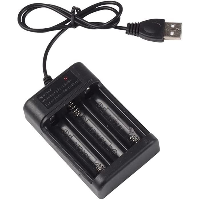 Chargeur de batterie USB 18650 compatible avec Li-ion 3,7 V IMR INR