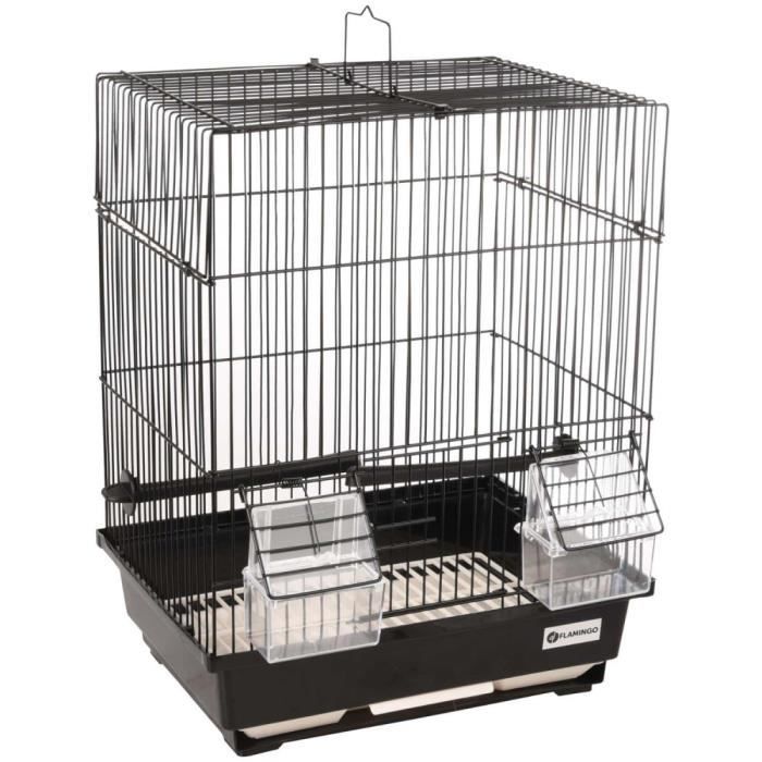 Cage pour oiseaux - Flamingo Pet Products - Dolak 1 - Noir - 29.5 x 22 x 38 cm - Pliable