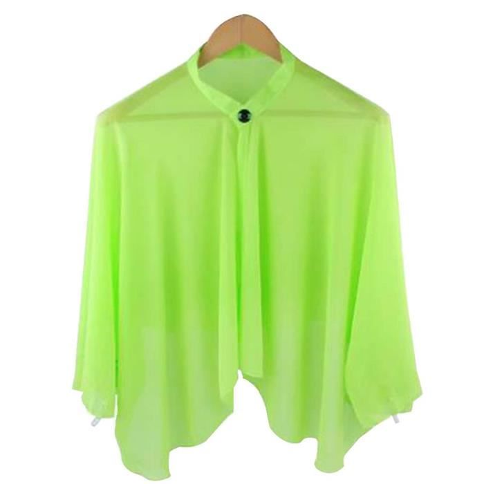 Protection solaire vêtements femmes crème solaire châle manteau mince [Vert]