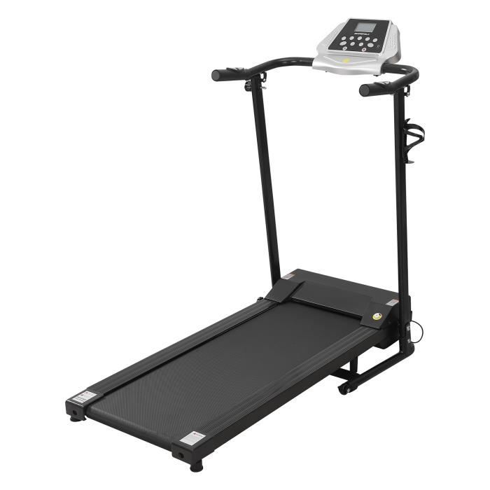 BESPORTBLE Tapis de course, tapis de course pliable, électrique 10 km - h, 12 procédures, 2 roues de transport N-awau