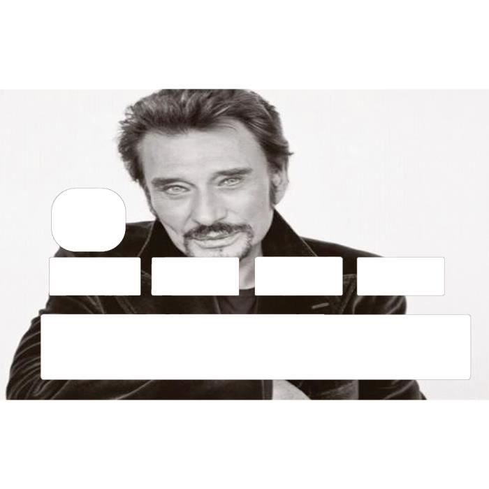 Autocollant carte bleue Johnny Hallyday