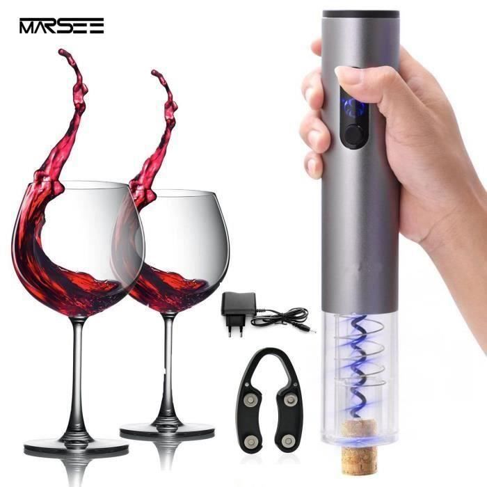 10 PCS Tire Bouchon électrique pour vin décapsuleur rechargeable ouvre bouteille avec Coupe feuille pour vin Champagne