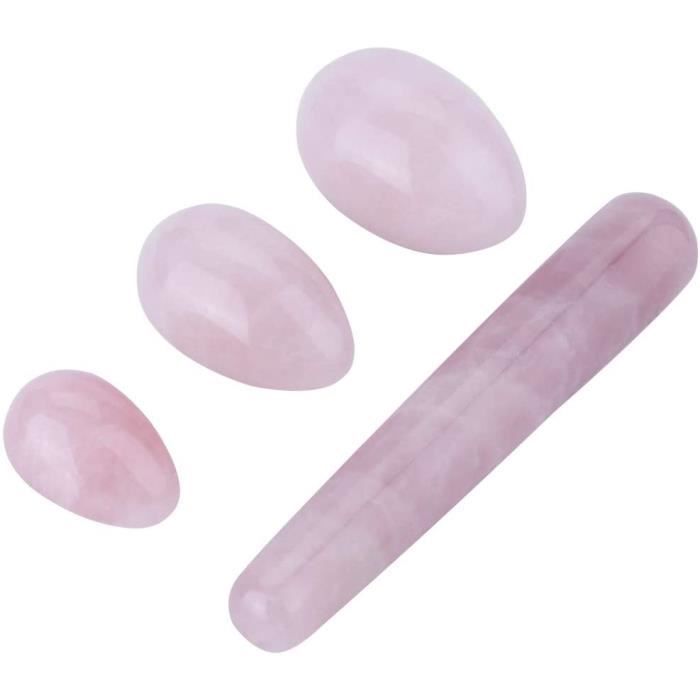 Accessoires de massage manuel Bâton de massage et d'oeufs Yoni, surface lisse non ondulée en jade naturel pour les muscl 179306