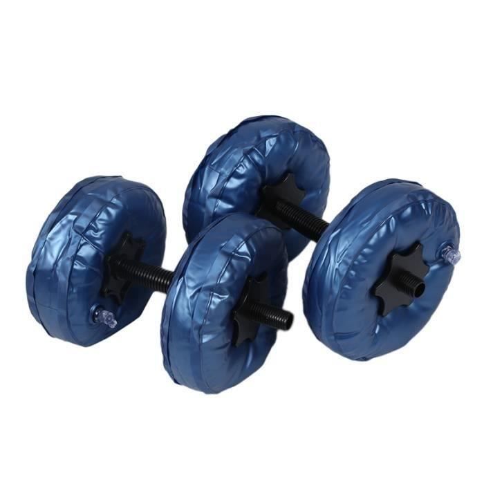 2Pcs - Ensemble Portable Réglable Haltère Rempli D'Eau 5-10 Kg D'Haltères En Pvc Yoga Bodybuilding Parc Aquatique Gym Barbares