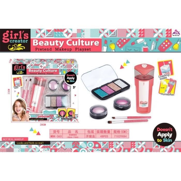 Jouets de maquillage pour filles Jeu miniature maquillage pour enfants en toute sécurité Ensembles de cosmétiques 6pcs