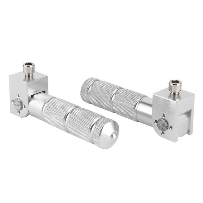 ZJCHAO Repose-pieds de moto 2pcs Pédales en Aluminium pour Moto Voiture Électrique Universel 8MM Tige de Support Pliante à 90