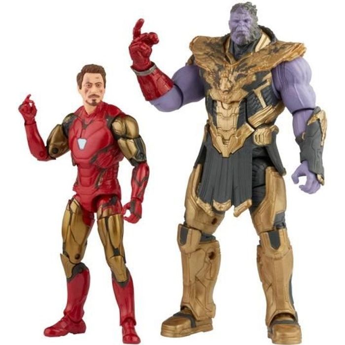 Hasbro - The Infinity Saga Marvel Legends Series - Pack 2 figurines 2021 Iron Man & Thanos (Endgame) 15 cm