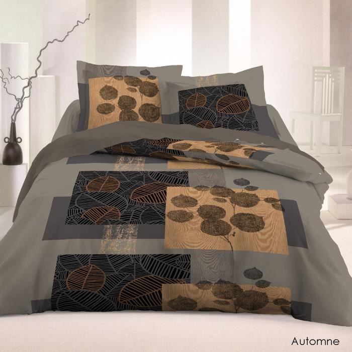 Parure de Drap 2 places 100% Coton 42 fils-cm² - Automne