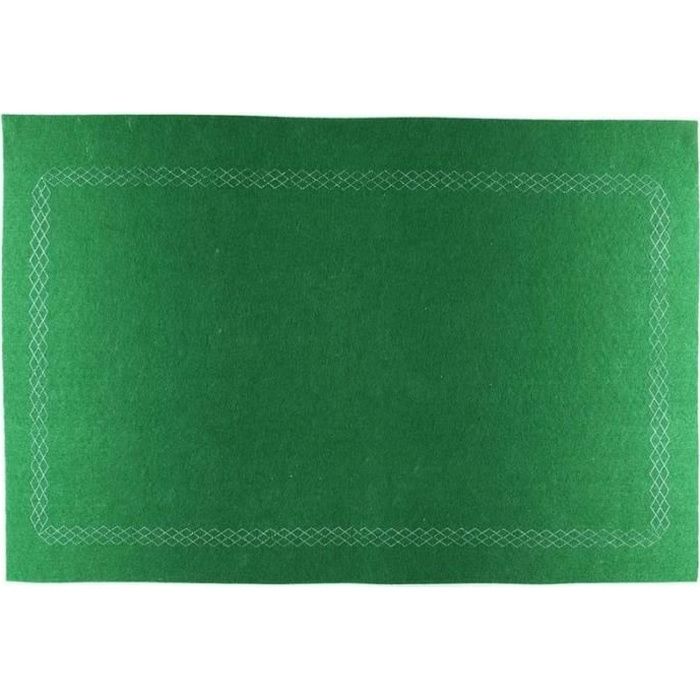 Tapis de jeu de cartes 40x60 cm Cadre Vert