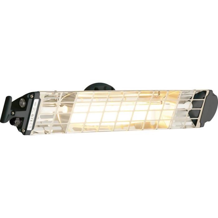 Mo-el FIORE 1800 Radiateur IR halogène 1800 W 9 m² noir