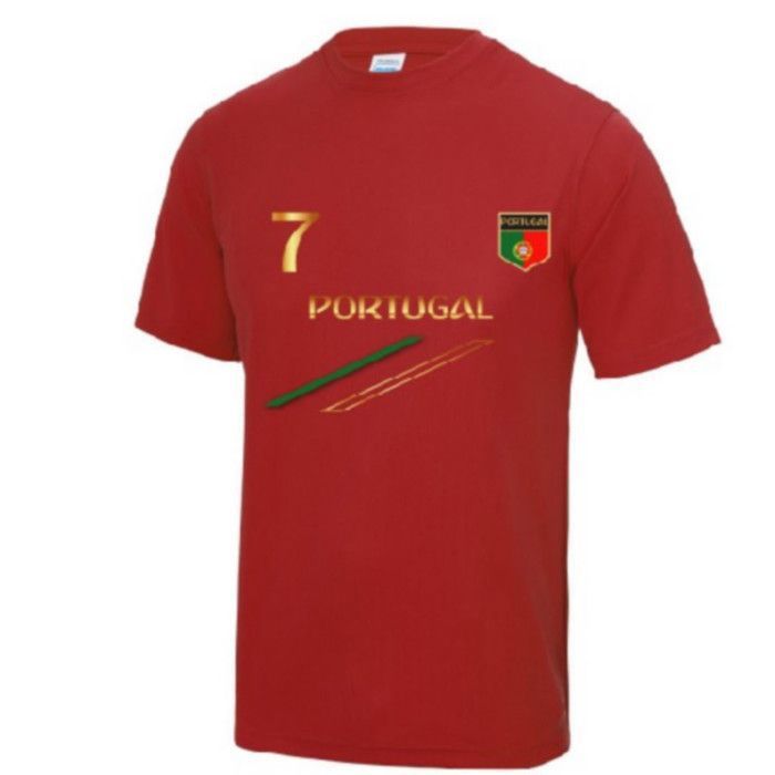 Maillot - Tee shirt de foot Portugal enfant Taille de 3 à 13 ans (3 / 4 ans - rouge)