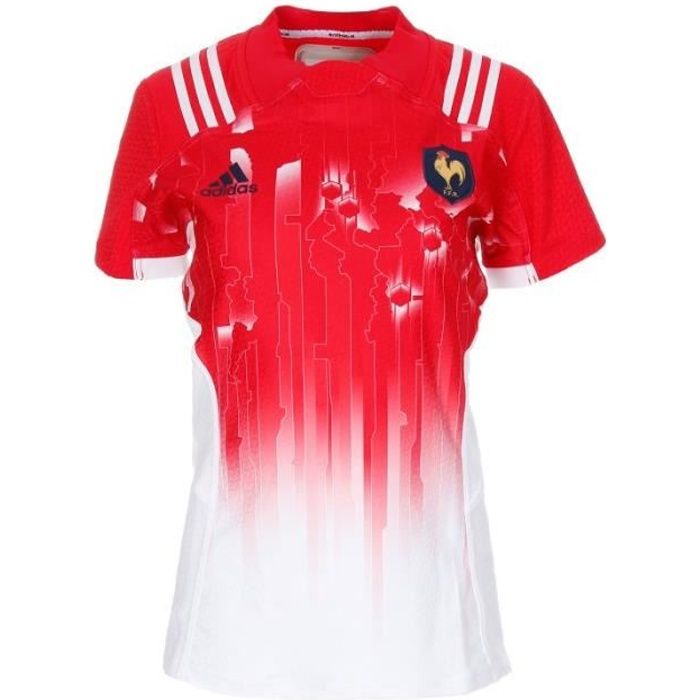 Equipe France Rugby 7 Maillot extérieur rouge femme Adidas