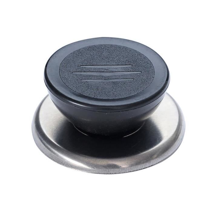Poignée de Rechange Bouton pour Couvercle Universel de Casserole en Acier Inoxydable + plastique