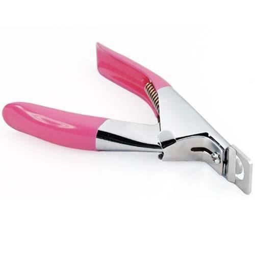 TRIXES Coupe-ongles pour ongles et faux-ongles en acrylique simple d'utilisation- rose