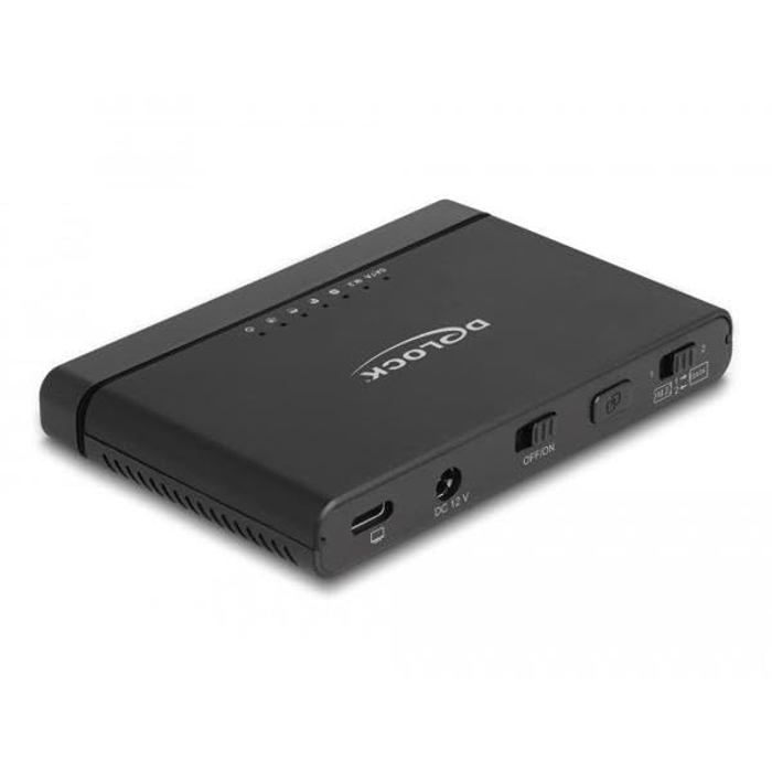 DeLock Convertisseur avec couvercle USB C pour 1x SSD .2 NVMe + 1x SATA SSD / HDD avec fonction de Clonage - vue 1