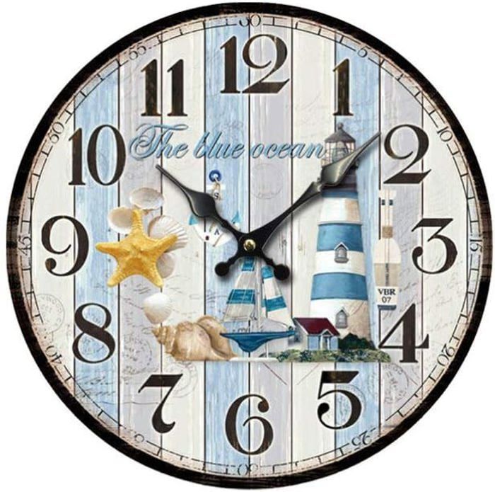 Acrylique Silencieux Grande Horloge Murale Design Moderne à Piles