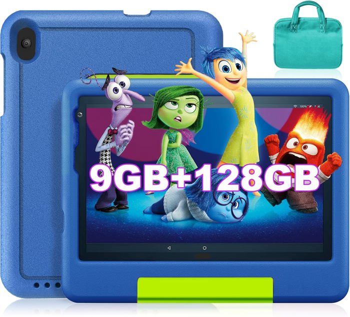 Tablette Enfant 9 Pouces Android 15 – 12 Go RAM, Gemini AI, Contrôle Parental