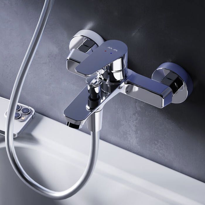 AM.PM Robinet mitigeur mécanique baignoire et douche Chromé Laiton FTA10000 Hit