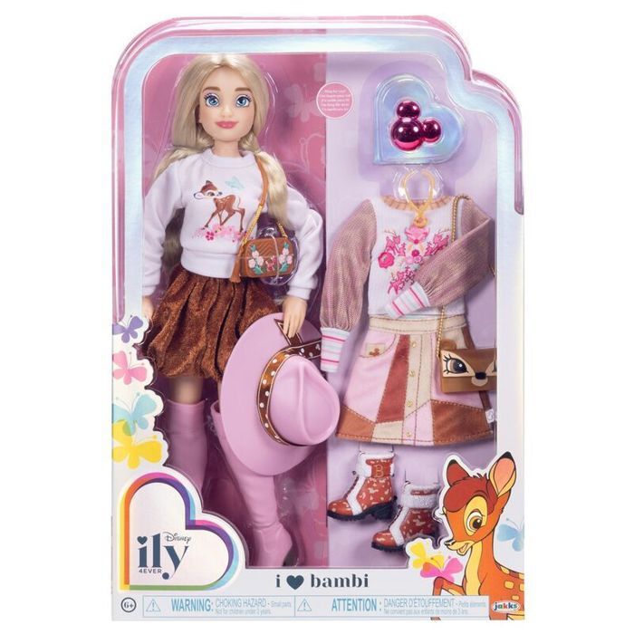 Poupée - Jakks Pacific - Bambi Ily 4Ever Fashion - Rose - Articulée - Détails soignés