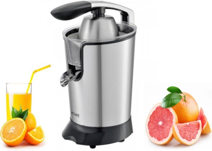 Nama J2 Cold Press Juicer Extracteur De Jus à Vapeur En Acier Inoxydable Krüger - 26 Cm, Pour Fruits Et Légumes, Principe Doux