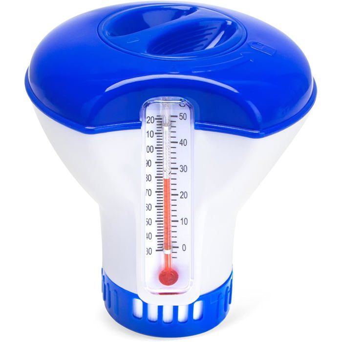 Diffuseur Chlore Piscine Avec Thermomètre, Distributeur Flottant Automatique Doseur De Chlore Pour Piscine De 5 Pouces Style A
