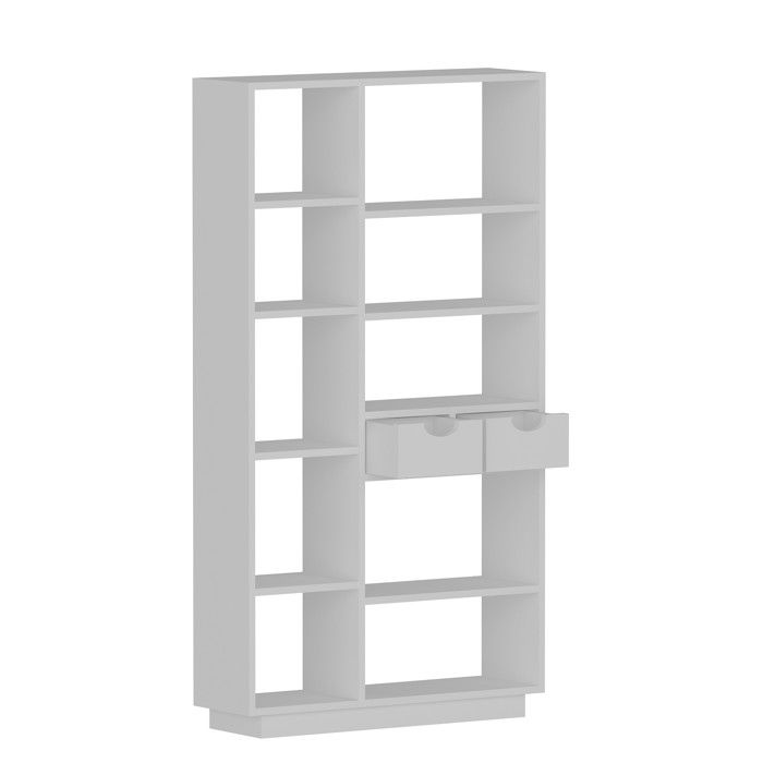 Bibliothèque en bois Luma - 80 x 25 x 188 cm - Blanc