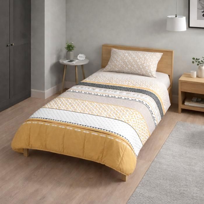 Couette légère Imprimée Casablanca - 1 personne 140 x 200 - Spécial été - MORTREUX