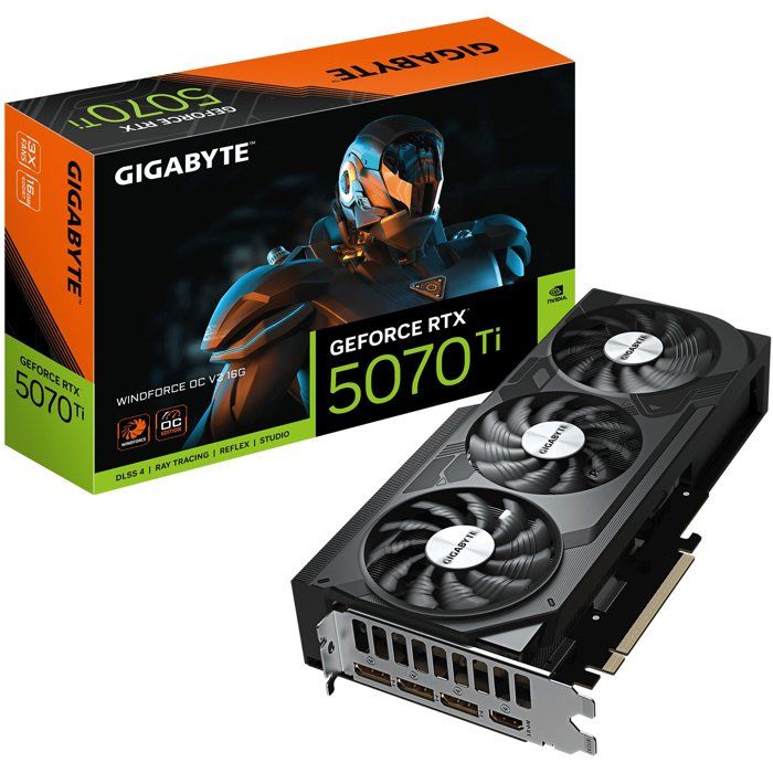Carte Graphique GIGABYTE GeForce RTX 5070 Ti WINDFORCE OC V2 16G – 16 Go GDDR6, 256 bits, PCI-E 5.0, 2497 MHz Fréquence GPU - vue 8