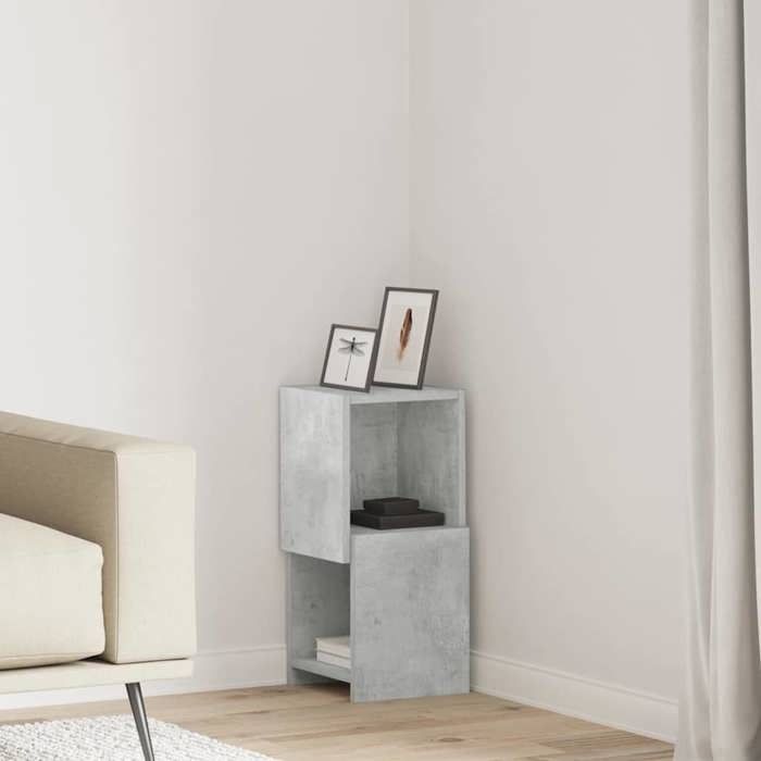 Seasonal SaleMeuble dangle 1PC - SWEETY - Support/Cabinet rangement - Dessus robuste - Gris béton 25 5x25x55cm - bois dingénier