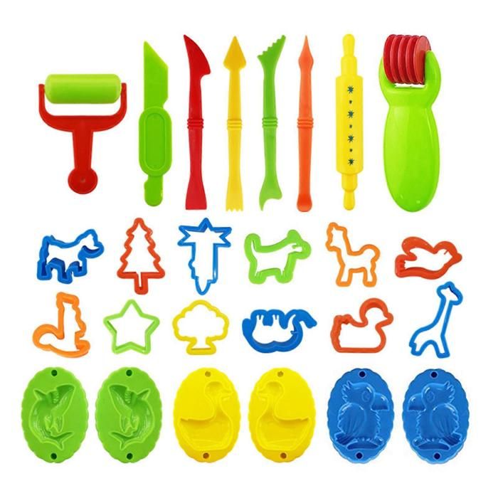 Kit De 25 Outils Pâte à Modeler AIYING – Moules Animaux, Extrudeuses, Rouleaux, Coupeurs – Créativité 3 Ans – Cadeau