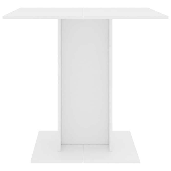 Table CUISINE - Blanc - Table de repas - Montage simple - Blanc 80x80x75 cm bois dingénierie T10650