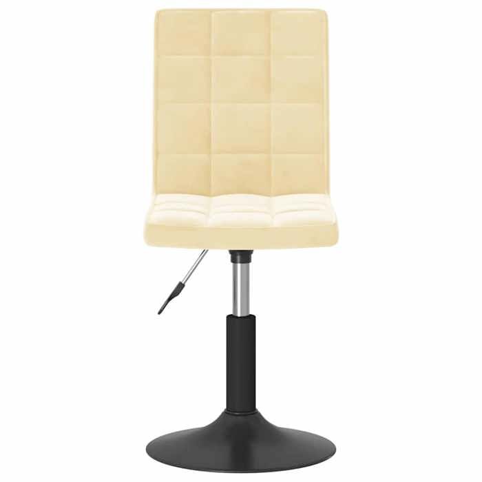 Chaises cuisine(6 pcs) - Crème - Chaises pivotantes à manger - 6 personnes - crème velours 40x52x(102.5-117.5) cm F2916