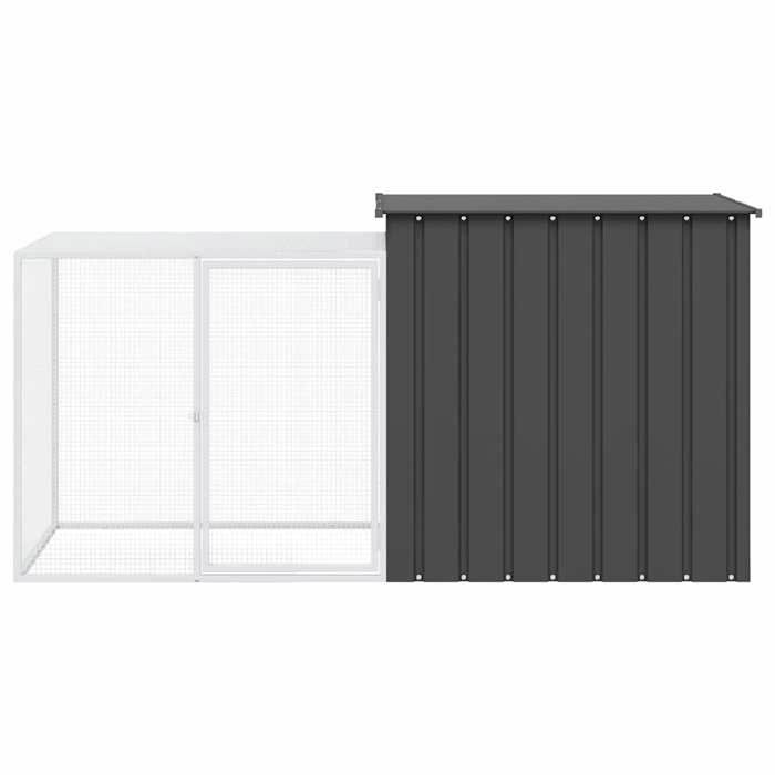 Clapier Anthracite 200x91x100 cm Acier galvanisé_2 ans garantie_84437