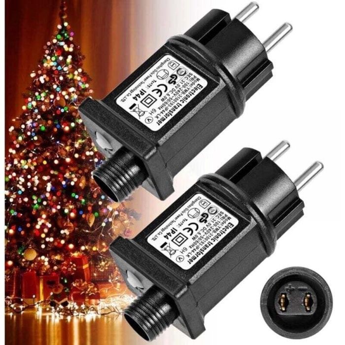 Transformateur pour luminaire 31V 6W Adaptateur basse tension IP44 avec 8 modes et minuterie pour guirlandes lumineuses Transformateur pour luminaire 31V 6W Adaptateur basse tension IP44 avec 8 modes et minuterie pour guirlandes lumineuses