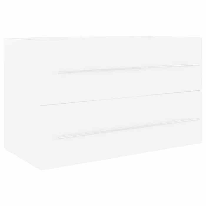 EASYLIFE Armoire dévier Blanc 80x38 5x48 cm Bois d’ingénierie VIDAXL Cadre stable LL12152