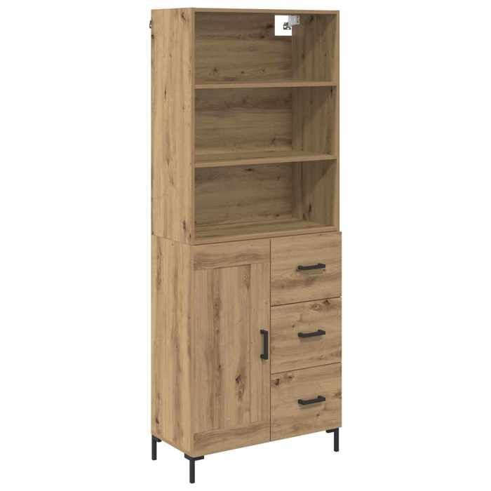 NOUVEAU Armoire Vaisselier - Haut Armoire - Anti lhumidité - Chêne artisanal - 69 5x34x180cm27655