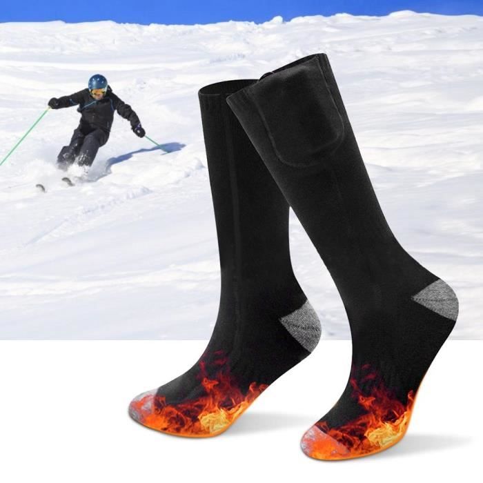 Chaussettes Chauffantes Électriques USB – Doublure Laine, Semelle Antidérapante, Tailles 5-9 US – Pour Ski Et Snowboard