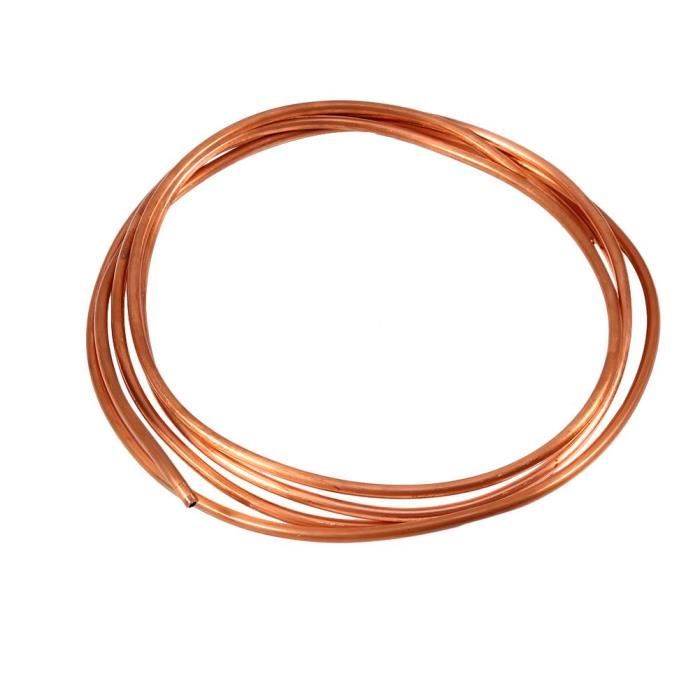 Tuyau Cuivre Souple 2m - Diamètre 6mm/5mm - Pour Réfrigérateur, Climatiseur - Bobine Flexible