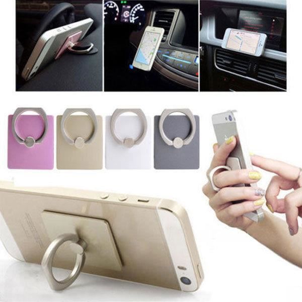 4 Supports Anneau Téléphone Rotatif 360° - Fixation Adhésive, Design Fleur, Compatible Tous Smartphones